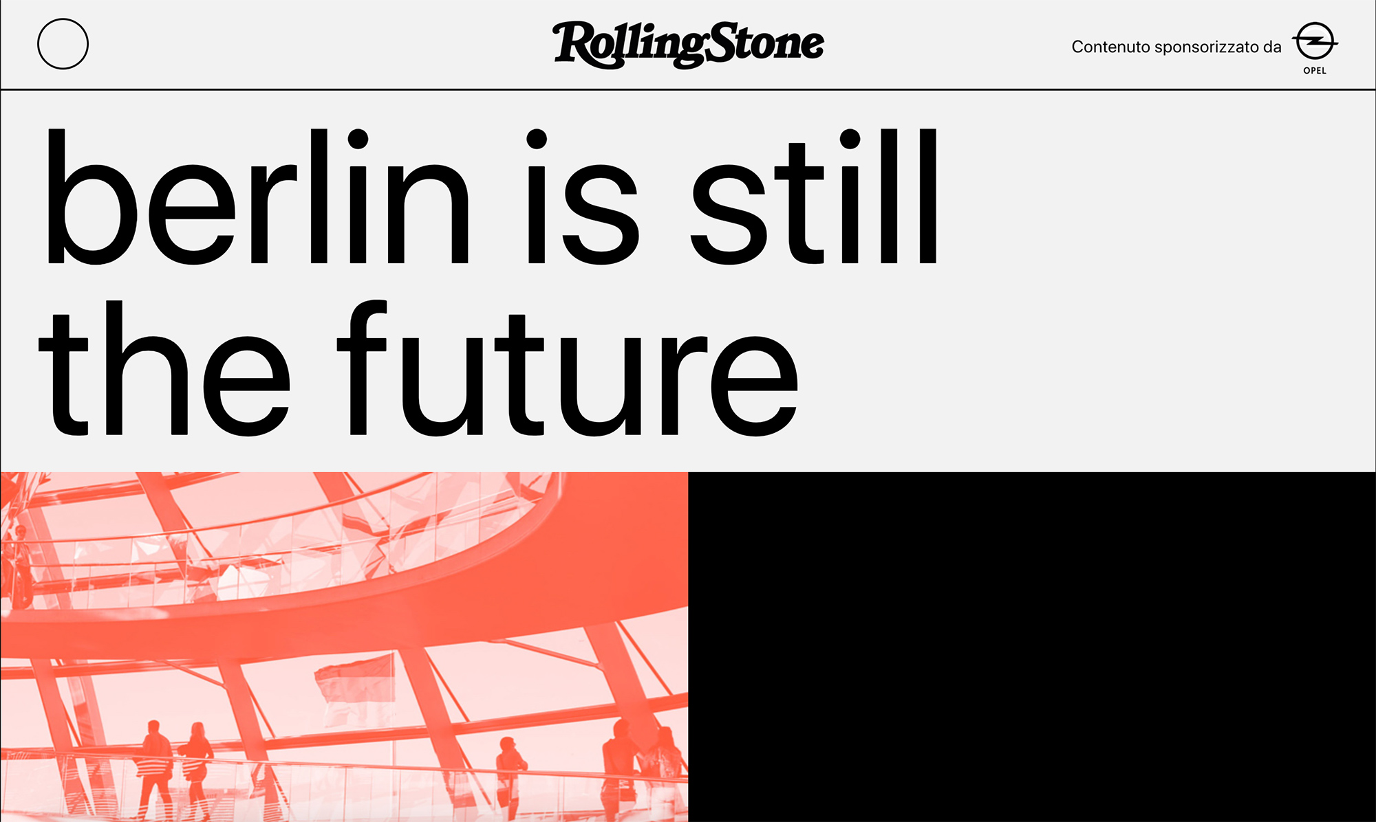 Rolling Stone x OPEL - project 2019 Neue Milano