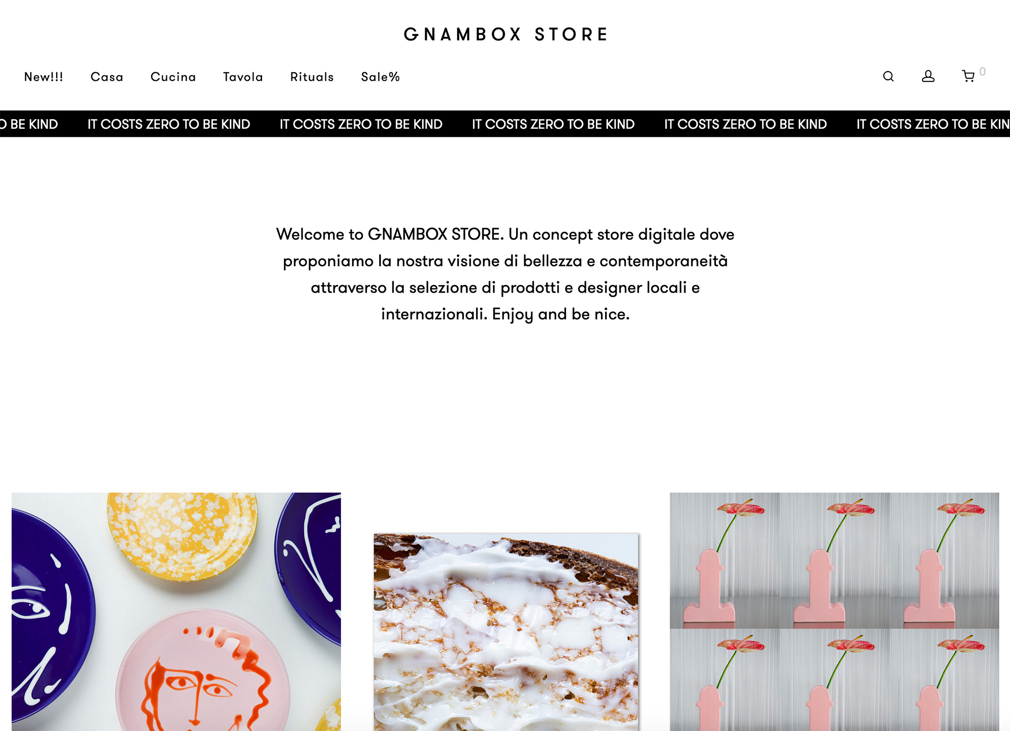 Gnambox Store - project 2020 Neue Milano